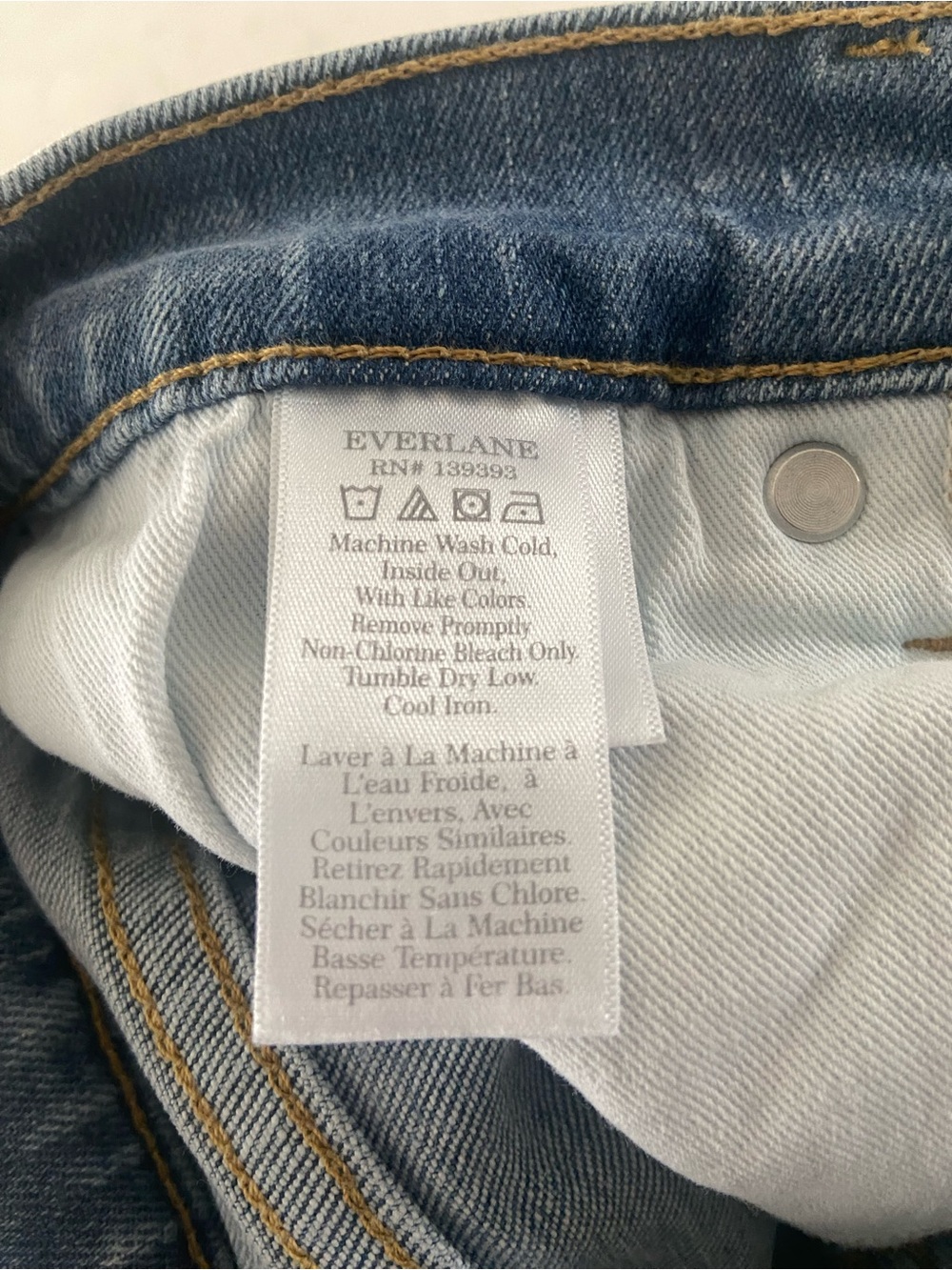 Everlane The Original Cheeky Straight Jean 26 High Rise Organic Cotton Denim - Picture 7 of 10